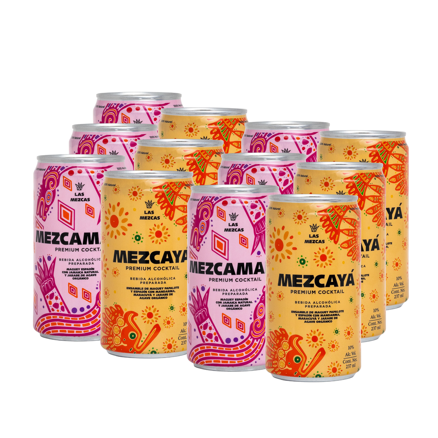 Twelve Pack Latas Premium Cocktail 237ml 6 Mezcamaica, 6 Mezcaya