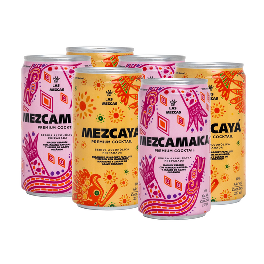 Six Pack Premium Cocktail Cans 237ml mix 3 Mezcamaica, 3 Mezcaya